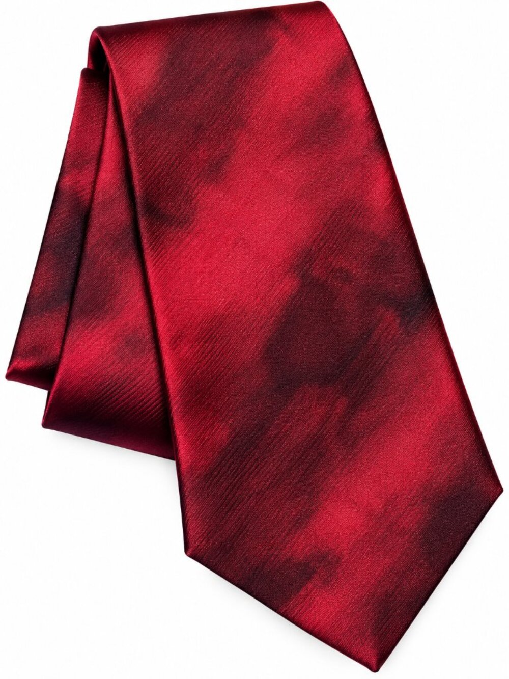 Rich! Pavone Italian Silk Tie – Burgundy & Black Tonal Pattern